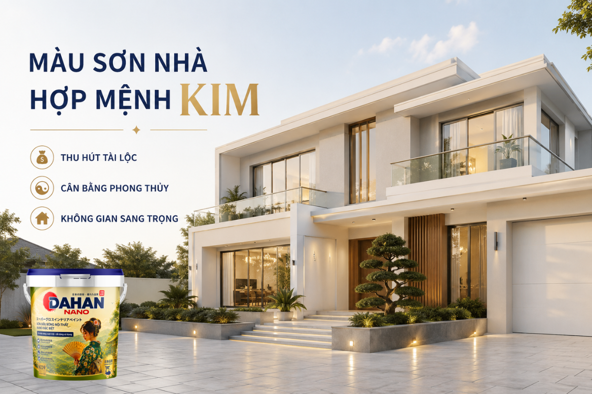 Màu sơn nhà hợp mệnh Kim