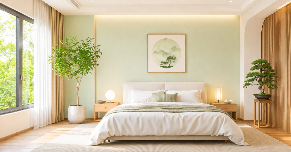 Màu sơn phòng ngủ hợp phong thủy: Cân bằng năng lượng và cải thiện chất lượng giấc ngủ